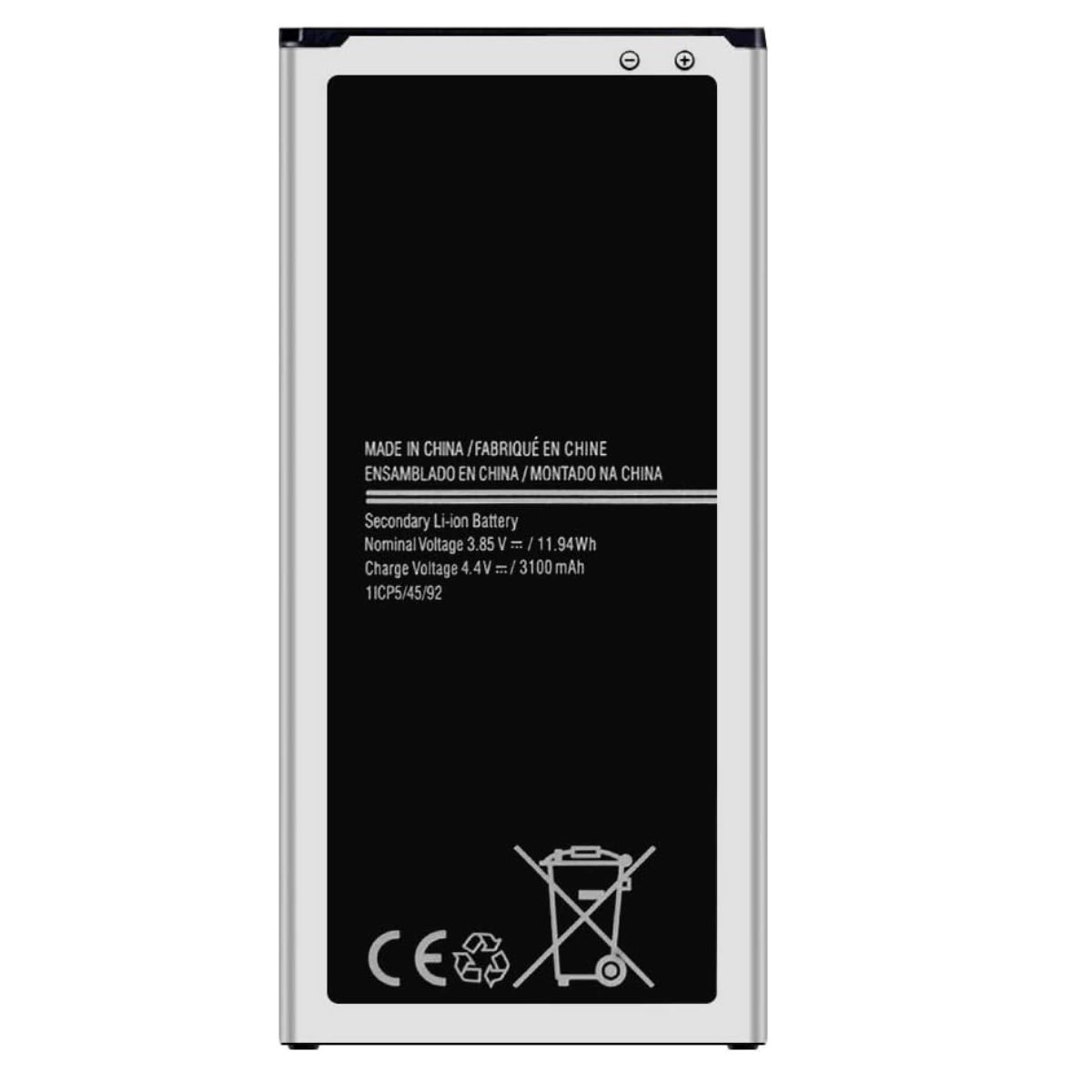 2 بطارية بديلة موديل EB-BJ510CBE متوافقة مع أجهزة Samsung J5 2016 Edition J5 2016 / J510/ J510FN / J510F/ j5108 / j5109 | السعة 3100 mAh | RoxyStore