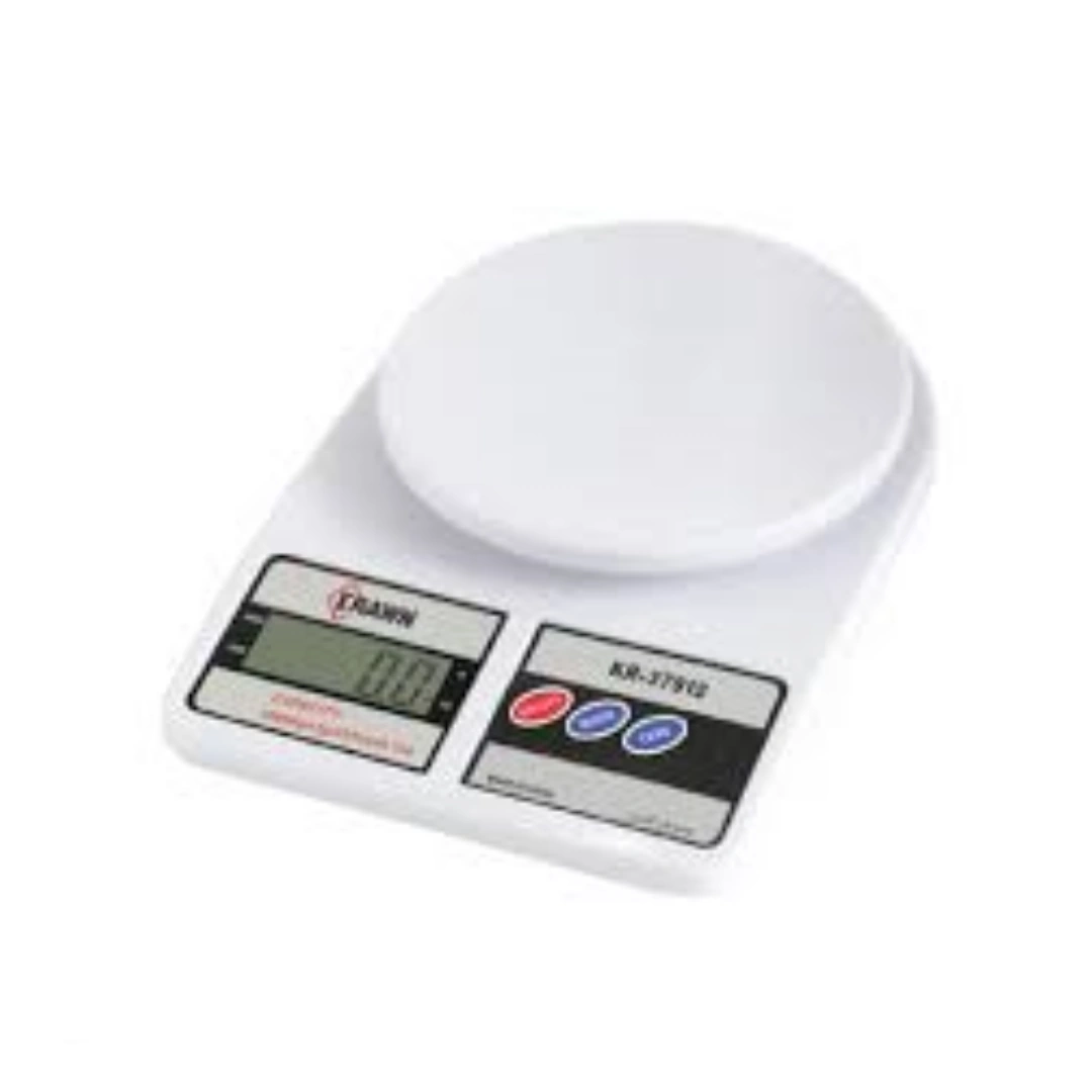 LCD_WHIET_01 High-Precision Digital Kitchen Scale 10kg Electronic Weight White Portable with LCD Display Home and Kitchen | RoxyStore