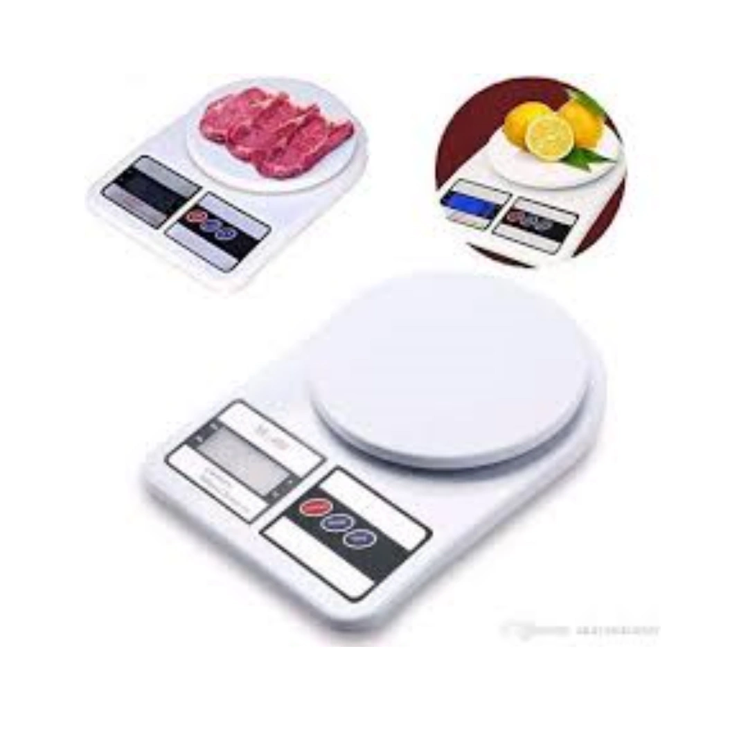 LCD_WHIET_02 High-Precision Digital Kitchen Scale 10kg Electronic Weight White Portable with LCD Display Home and Kitchen | RoxyStore