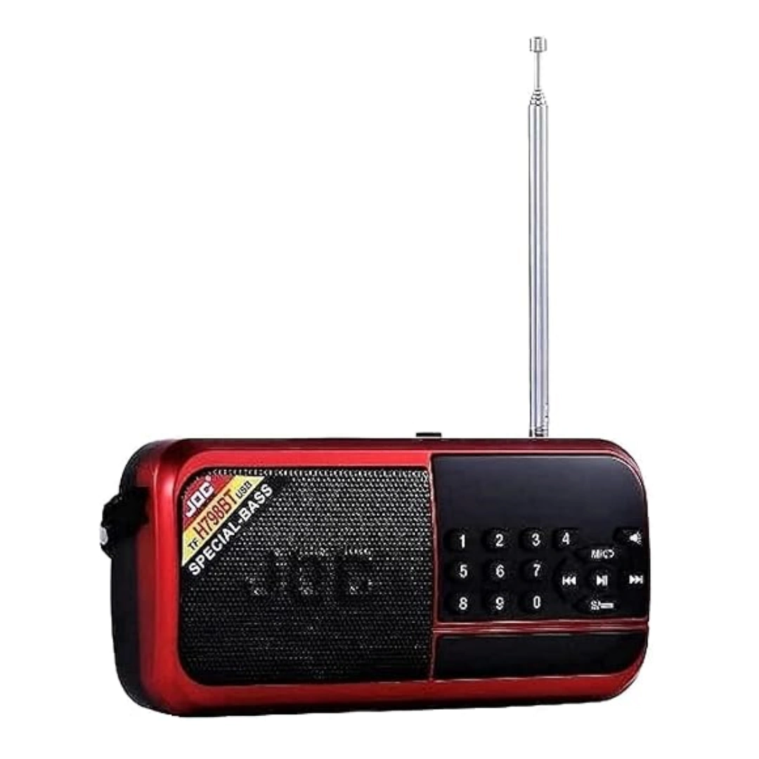 h098_9999_02 راديو جوك الرقمي المحمول H798BT بلوتوث – تشغيل MP3، يدعم الذاكرة والفلاش، بطارية قابلة للشحن | RoxyStore