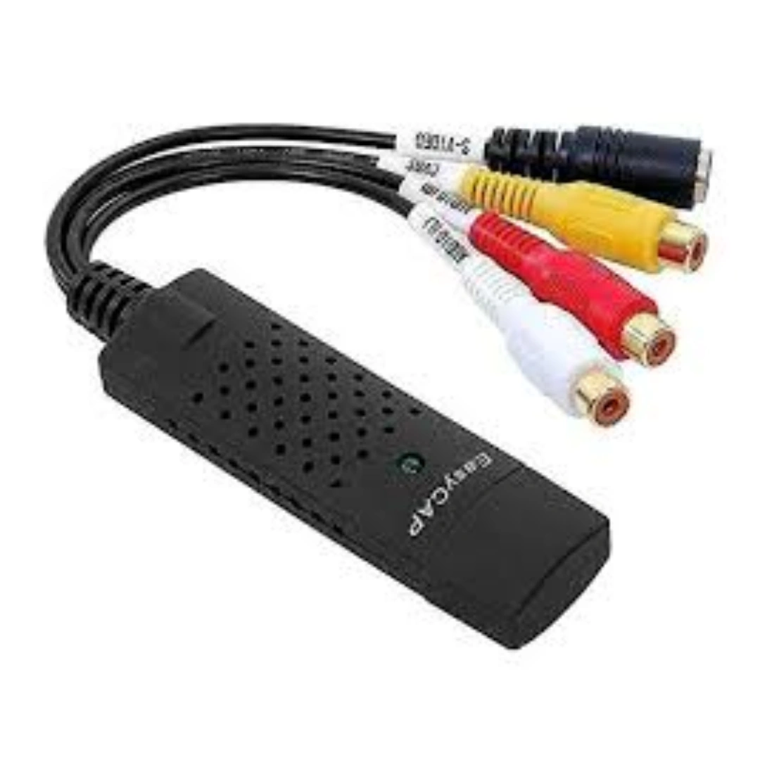 otg_vedio_usb_01 محول بطاقة تسجيل فيديو منزلي VHS ودي في دي وتلفزيون USB 2.0 ايزي كاب Dc60 يدعم ويندوز XP/7/فيستا 32 من اليكترو بوت | RoxyStore