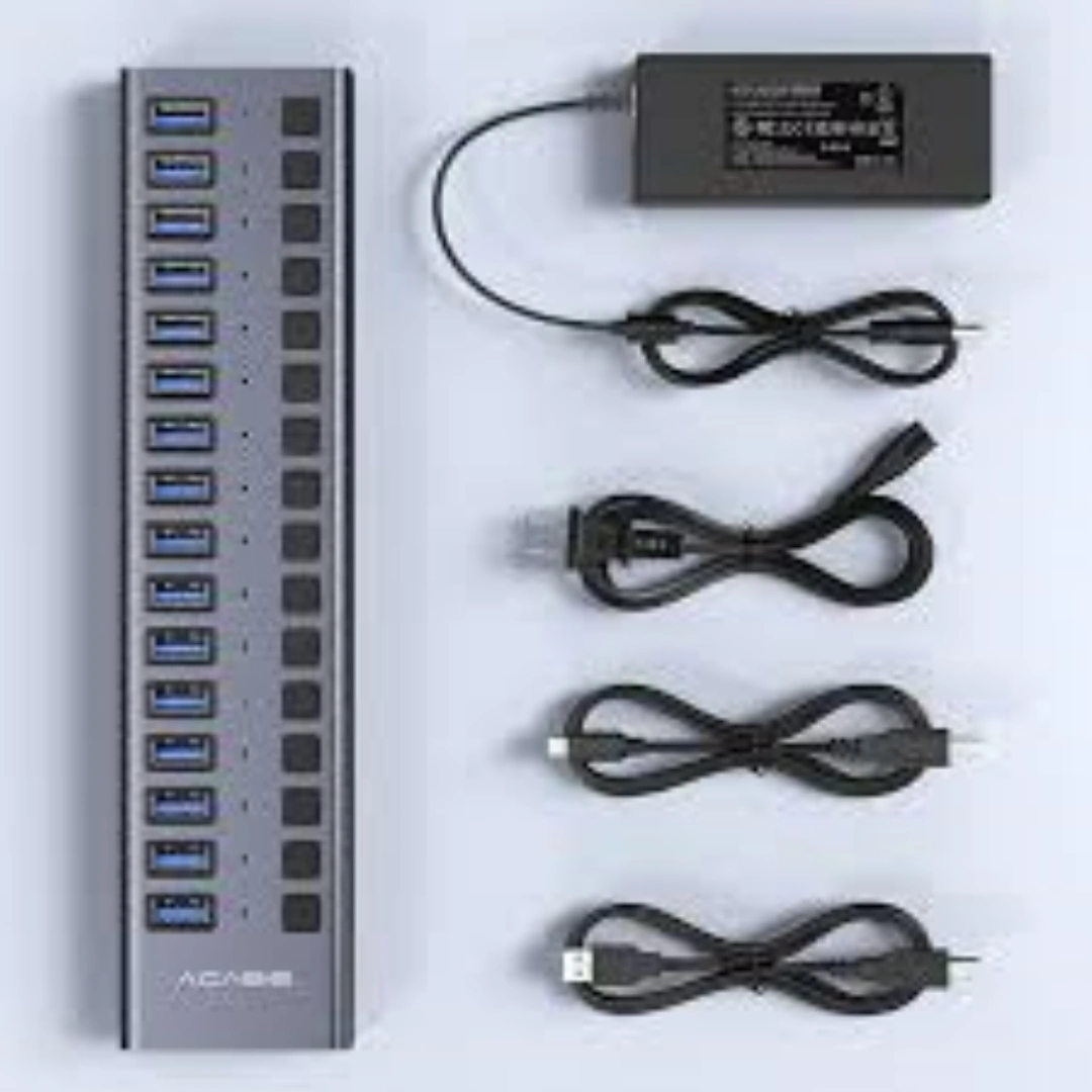 اكاسيس_موزع_USB_01 موزع بـ 16 منفذ USB 3.0 فائق السرعة 5.0 جيجابت/ثانية من كاسياس | RoxyStore