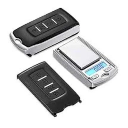 Portable Mini Scale 200g 0.01 Digital Pocket Scale Car Key Design with Battery for Jewelry, Herbs, and Food (1 Piece) by Frenda 0.440924 lb Multicolor