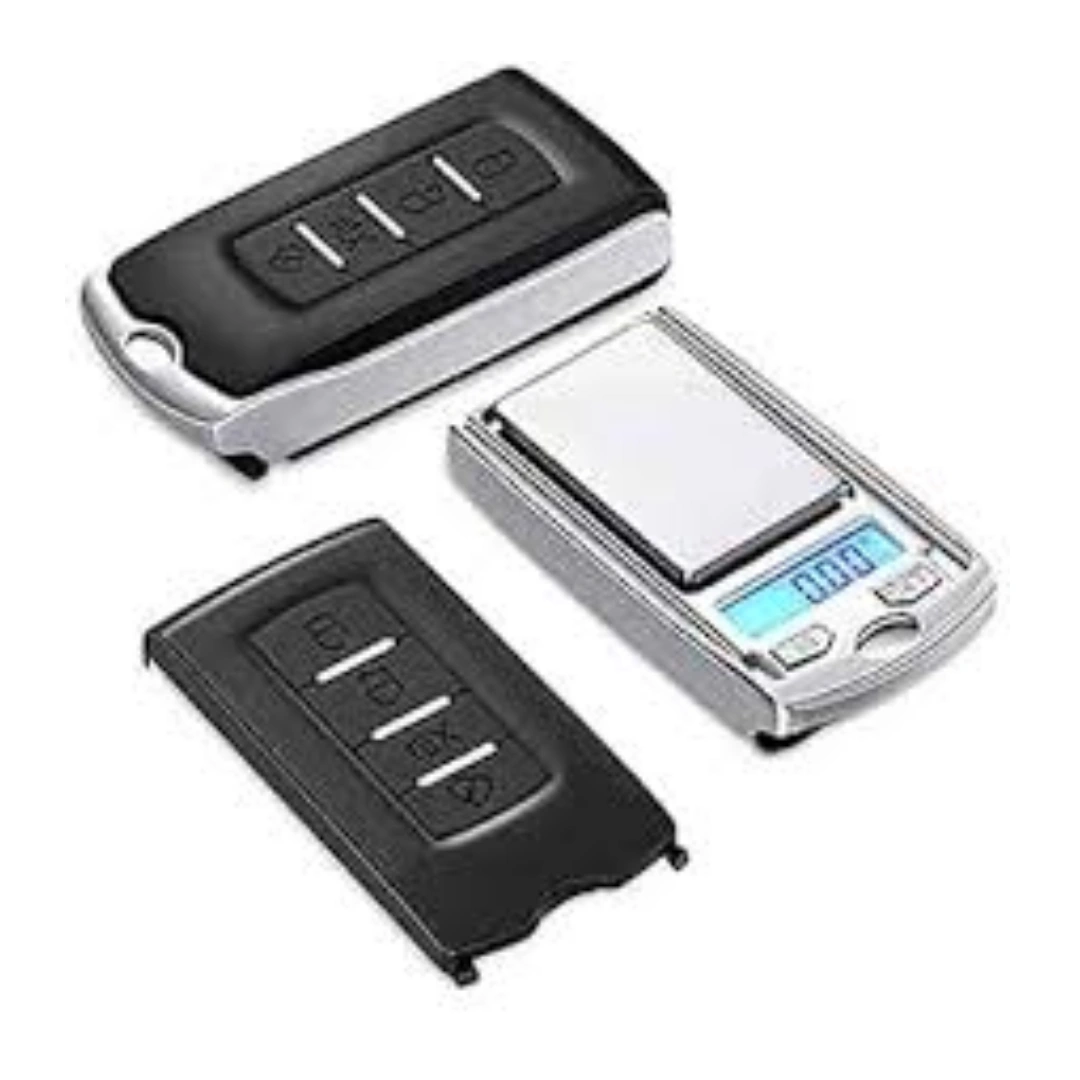 ميزان_مفتاح_0.440924_01 Portable Mini Scale 200g 0.01 Digital Pocket Scale Car Key Design with Battery for Jewelry, Herbs, and Food (1 Piece) by Frenda 0.440924 lb Multicolor | RoxyStore