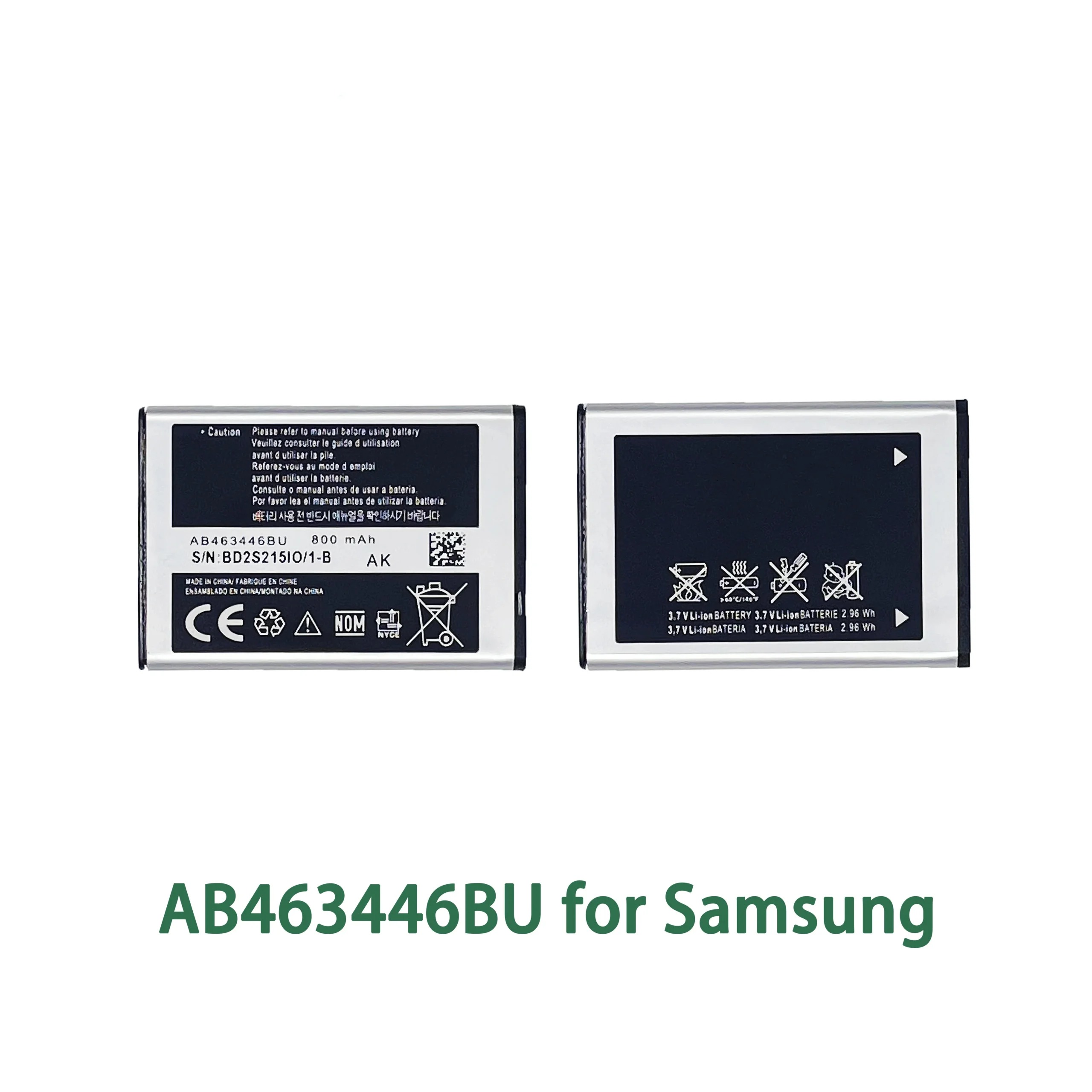 4 بطارية بديلة موديل AB463446BU750 متوافقة مع أجهزة GT-C3520|GT-C3300|E1050|E1070|SGH-E210|E250|E251|E380 | السعة 800 mAh | RoxyStore