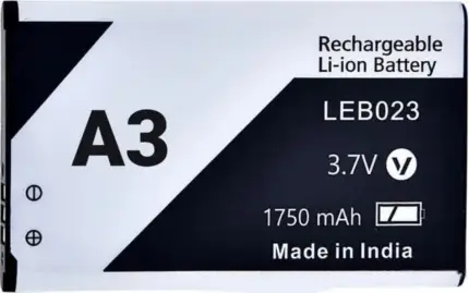بطارية لافا LEB023 متوافقة مع لافا A-1200/ A3/ كابتن K2 | سعة 1750 مللي امبير/ ساعة