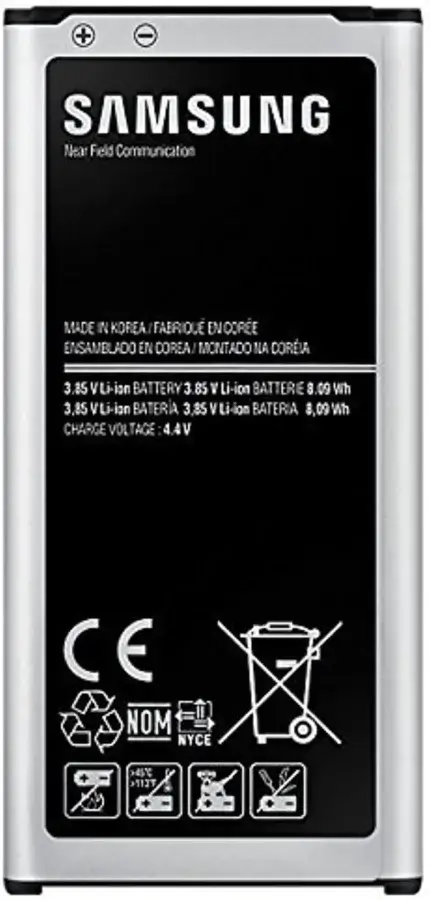 بطارية سامِسونج S5 mini متوافقة مع هواتف خلوية - EB-BG800CBE بسعة 2100 مللي أمبير في الساعة