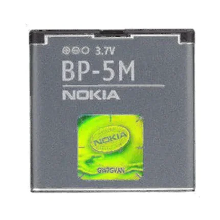 Replacement Battery Model BP-5M Compatible with Nokia 6220, Classic 6500, Slide 8600, Luna 6110, Navigator 5610, 5700, 6500S, 7390 | Capacity 900mAh