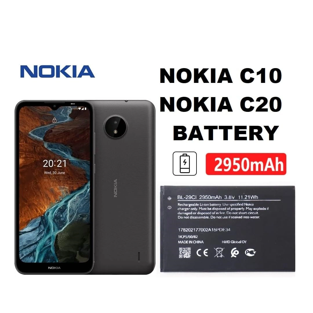 29CI Nokia-5 Replacement Battery Model BL-29CI Compatible with Nokia C10, C20 | Capacity 3000mAh | RoxyStore