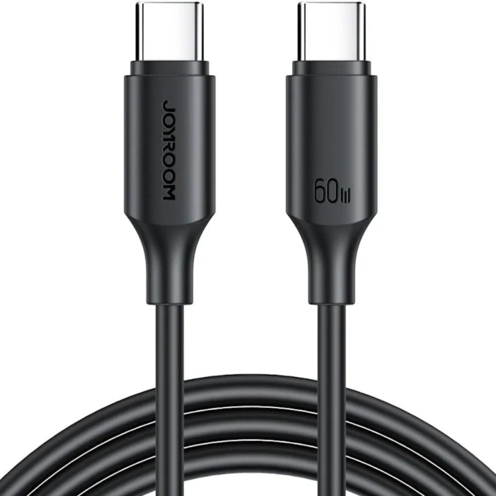 Joyroom Type-C to USB-C 60W Fast Charging Data Cable 1m Black Model S-CC060A9 for Smartphone | RoxyStore