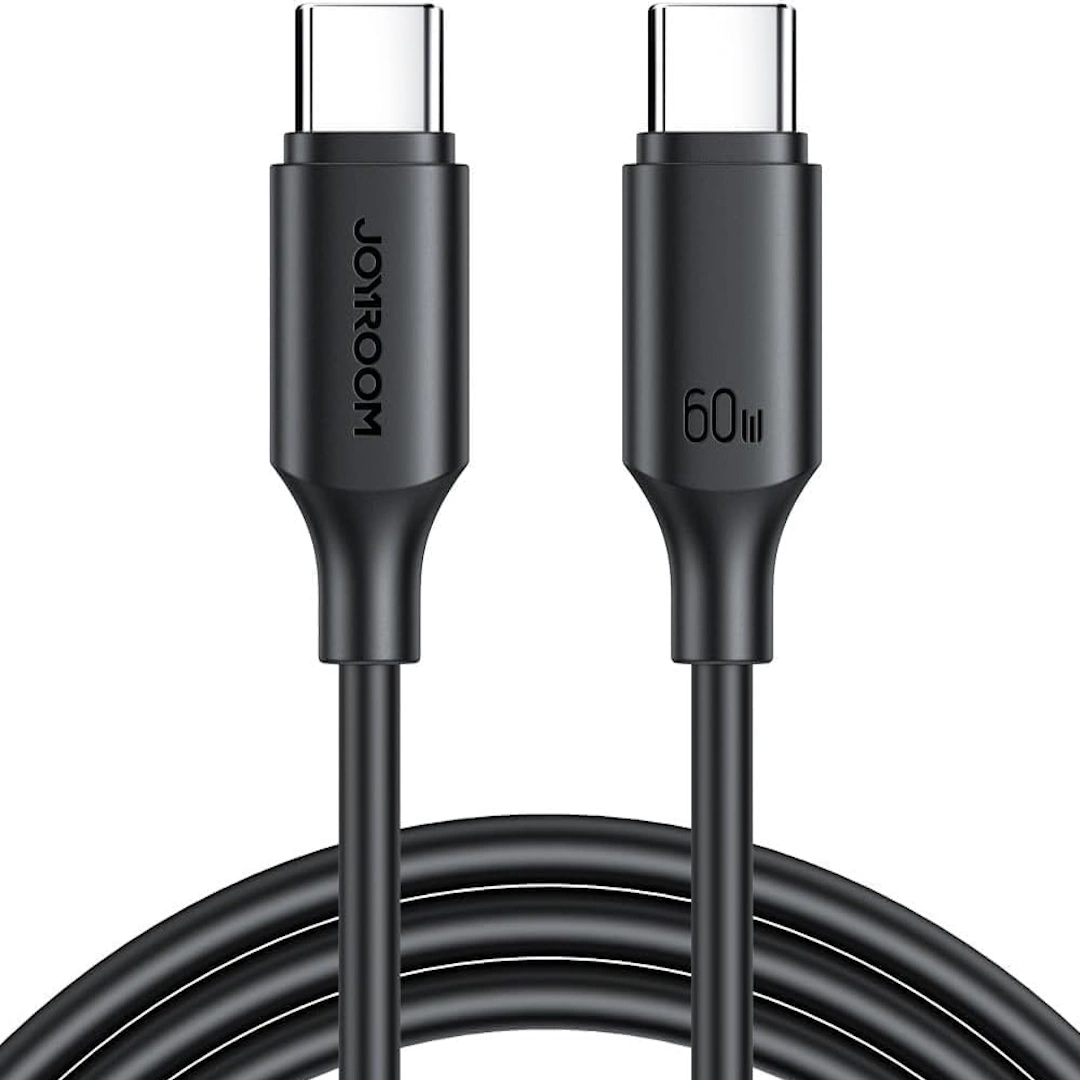CC060A9 Type-C to Type-C-1 Joyroom Type-C to USB-C 60W Fast Charging Data Cable 1m Black Model S-CC060A9 for Smartphone | RoxyStore