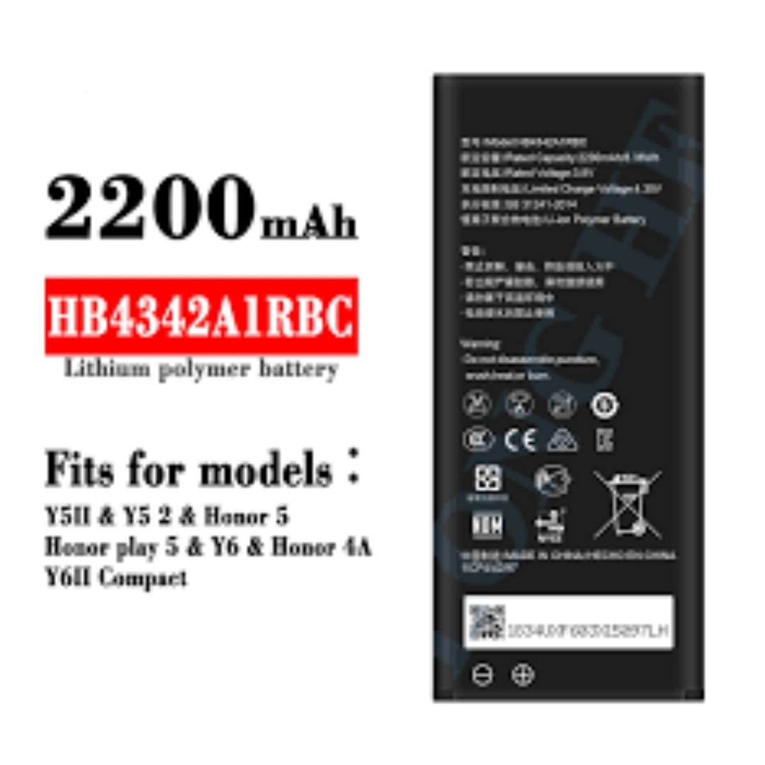 HB4342A1RBC_Y6_01 Replacement Battery Model HB4342A1RBC Compatible with Huawei Y6 Honor 4A | Capacity 2200mAh | RoxyStore