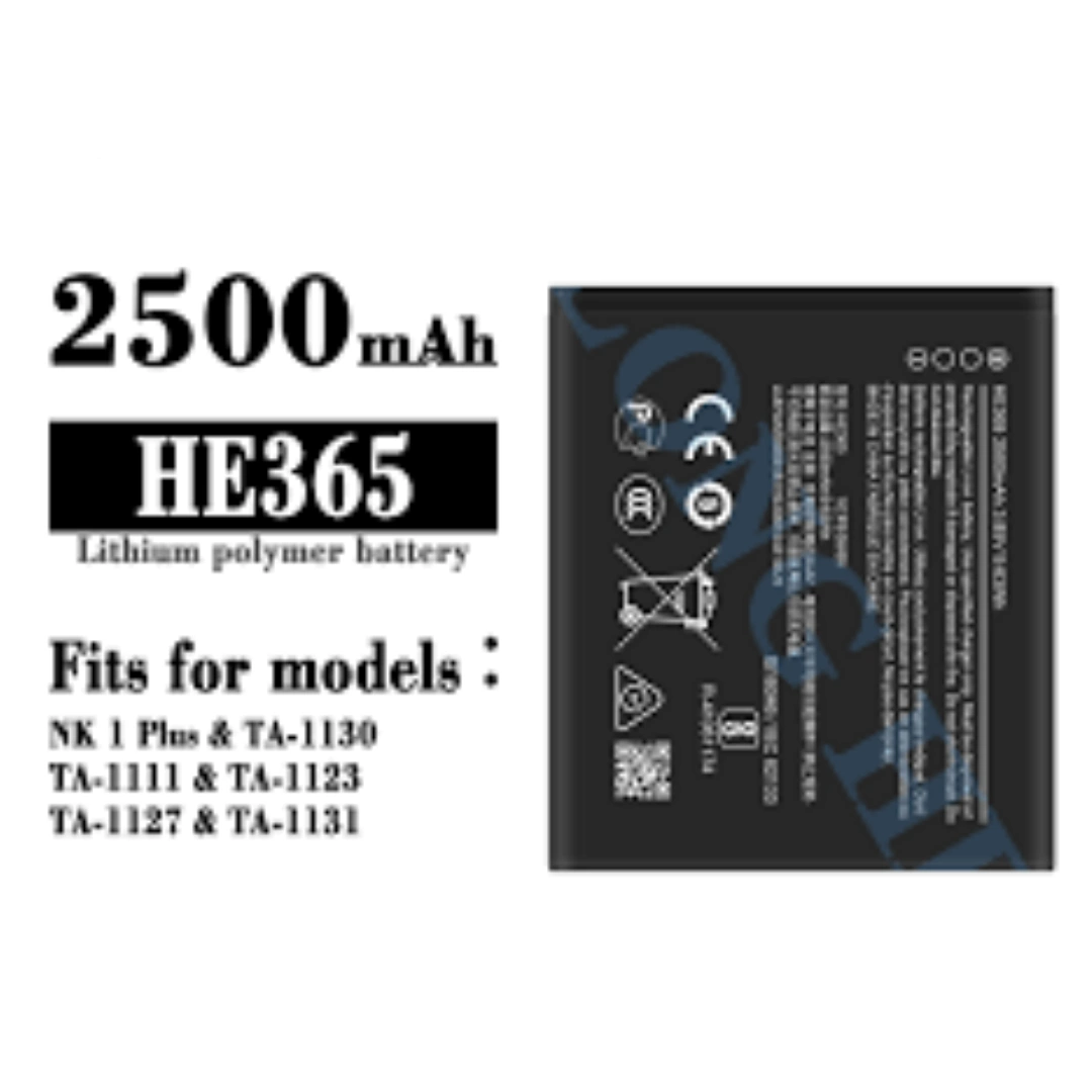 HE365_2500_01 Replacement Battery Model HE365 Compatible with NOKIA 1 PLUS, TA-1130, 1123, 1127, 1111 | Capacity 2500mAh | RoxyStore