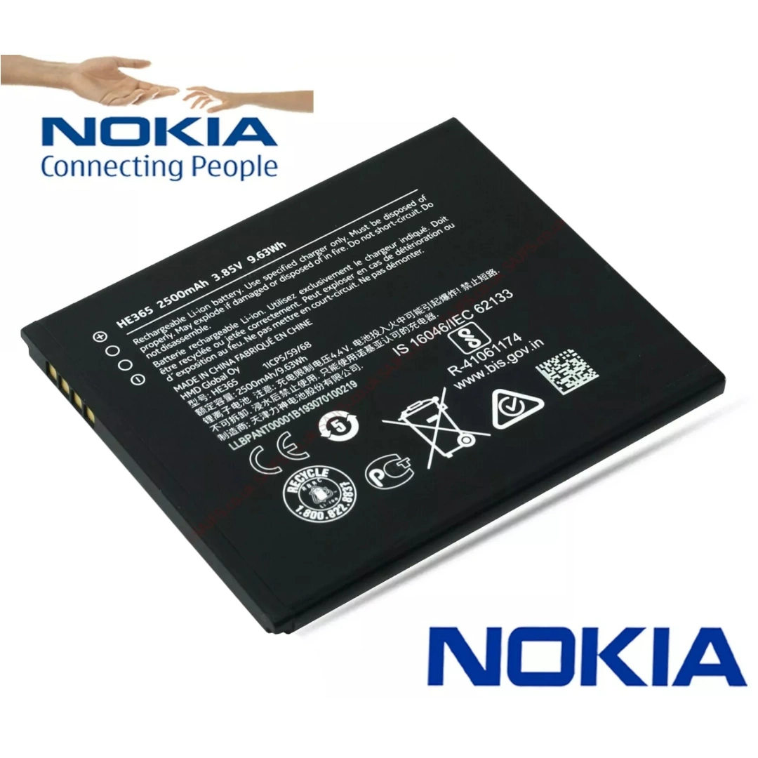 HE365_2500_02 Replacement Battery Model HE365 Compatible with NOKIA 1 PLUS, TA-1130, 1123, 1127, 1111 | Capacity 2500mAh | RoxyStore