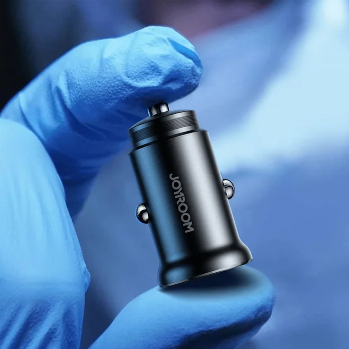 Joyroom JR-CCN05 30W Mini Dual-Port Car Charger (PD & USB) Black | RoxyStore