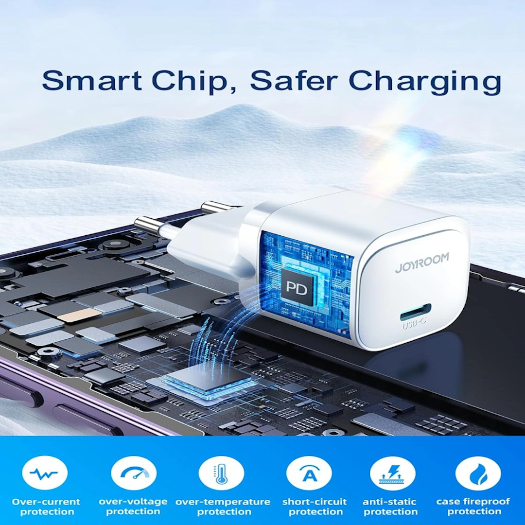 JR-TCF02 PD mini White-3 Joyroom JR-TCF02 PD USB Charger, Compatible with Tablets, 20W Single Port, White | RoxyStore