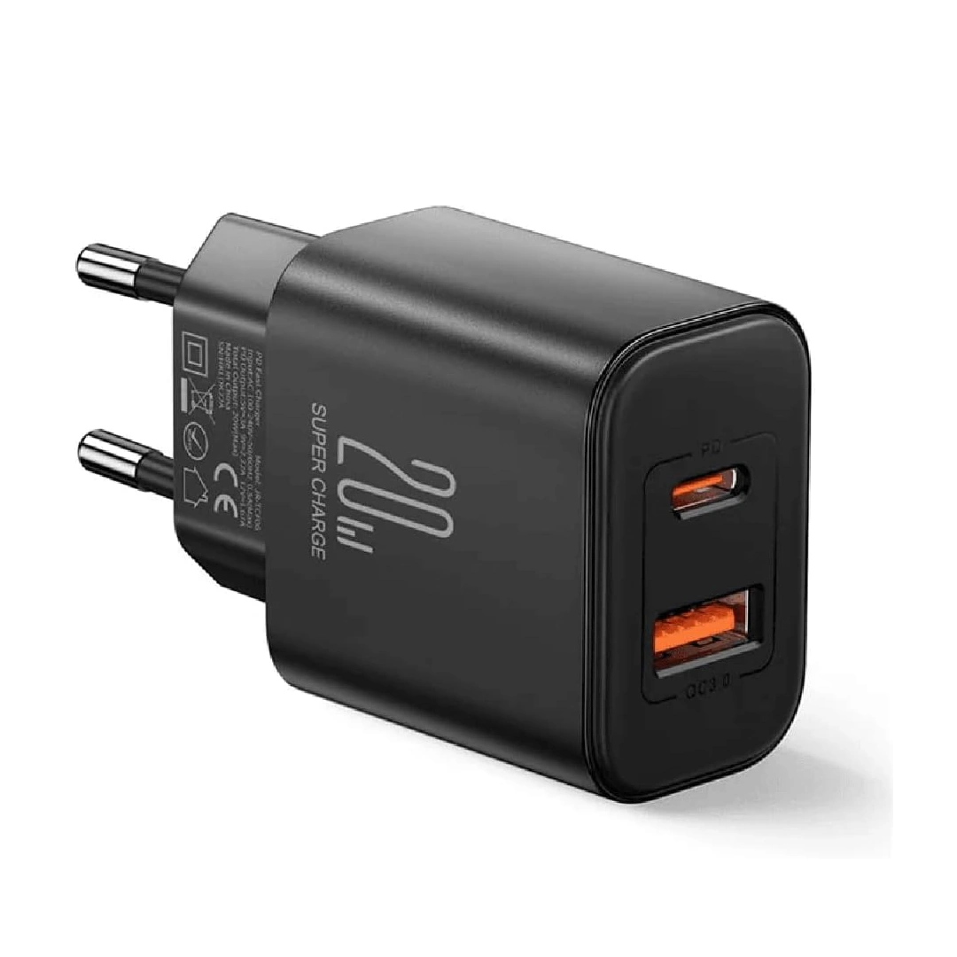 JR-TCF05 Black-3 Joyroom JR-TCF05 EU Series Flash Charger 20W USB C/USB A Dual Port | Black JR-TCF05 | RoxyStore