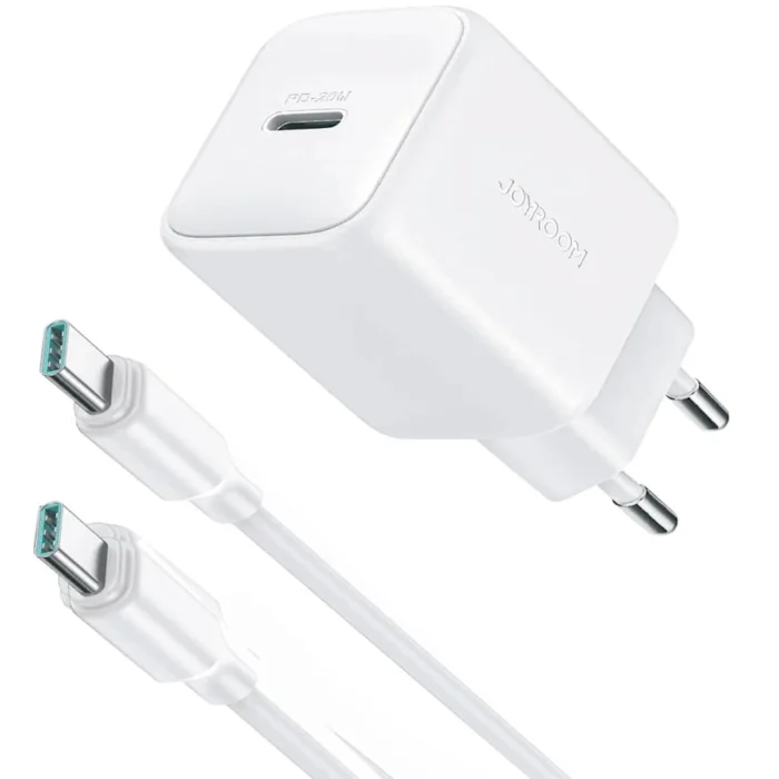 Joyroom 20W Charger, Compatible with Phones, Tablets, and iPhones, Single Port, White JR-TCF20 20W | RoxyStore