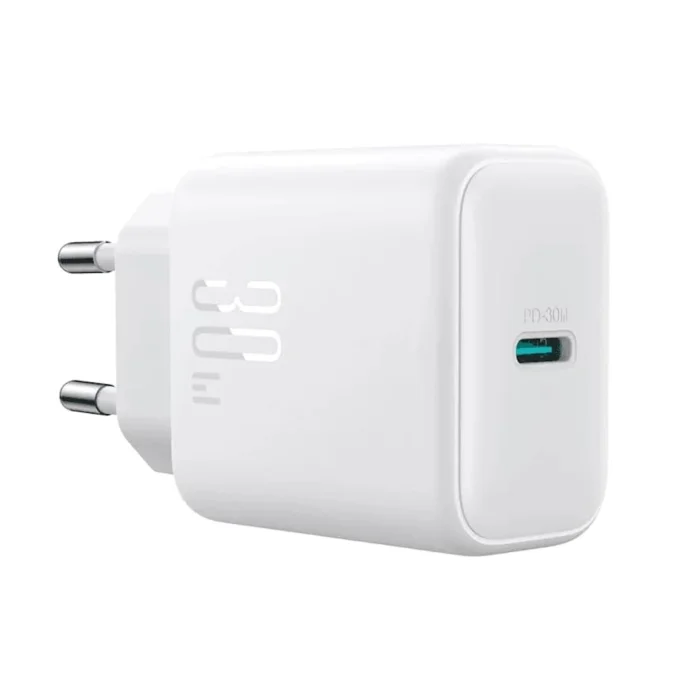 Joyroom JR-TCF24 PD30W Single Port Tablet Charger, 30W Fast Charging with EU Plug, White | RoxyStore