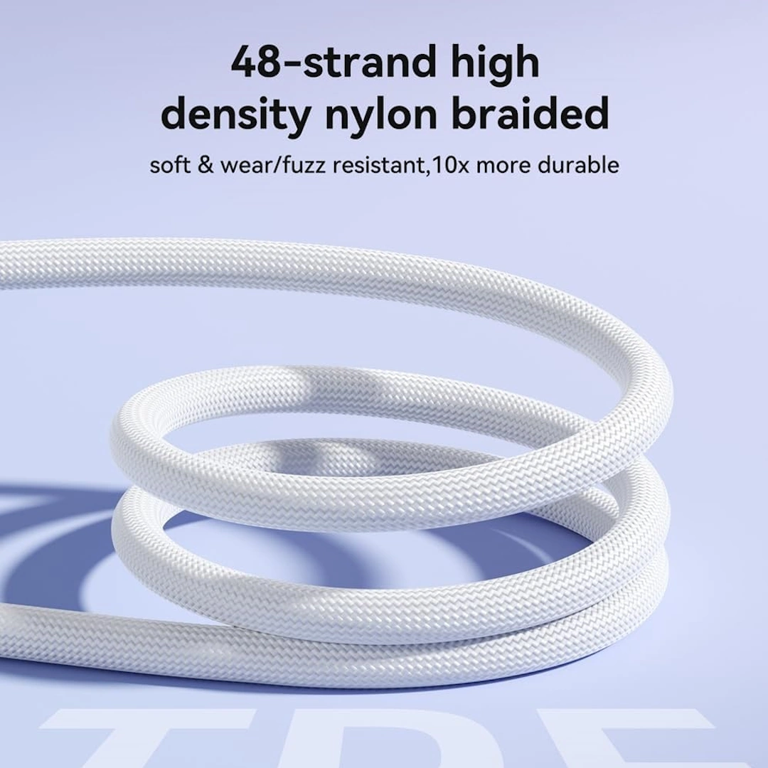 Joyroom S-A42 White-3 Joyroom S-A42 60W Crystal Clear Cable - White | RoxyStore