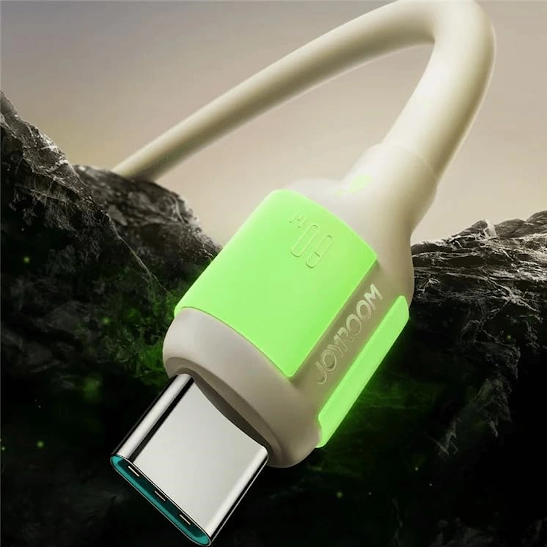 Joyroom S-A53 60W-3 Apple Fast Charging Data Cable S-A53 Fluorescent Series 60W Type-C to Type-C from Joyroom, 2m, Beige | RoxyStore