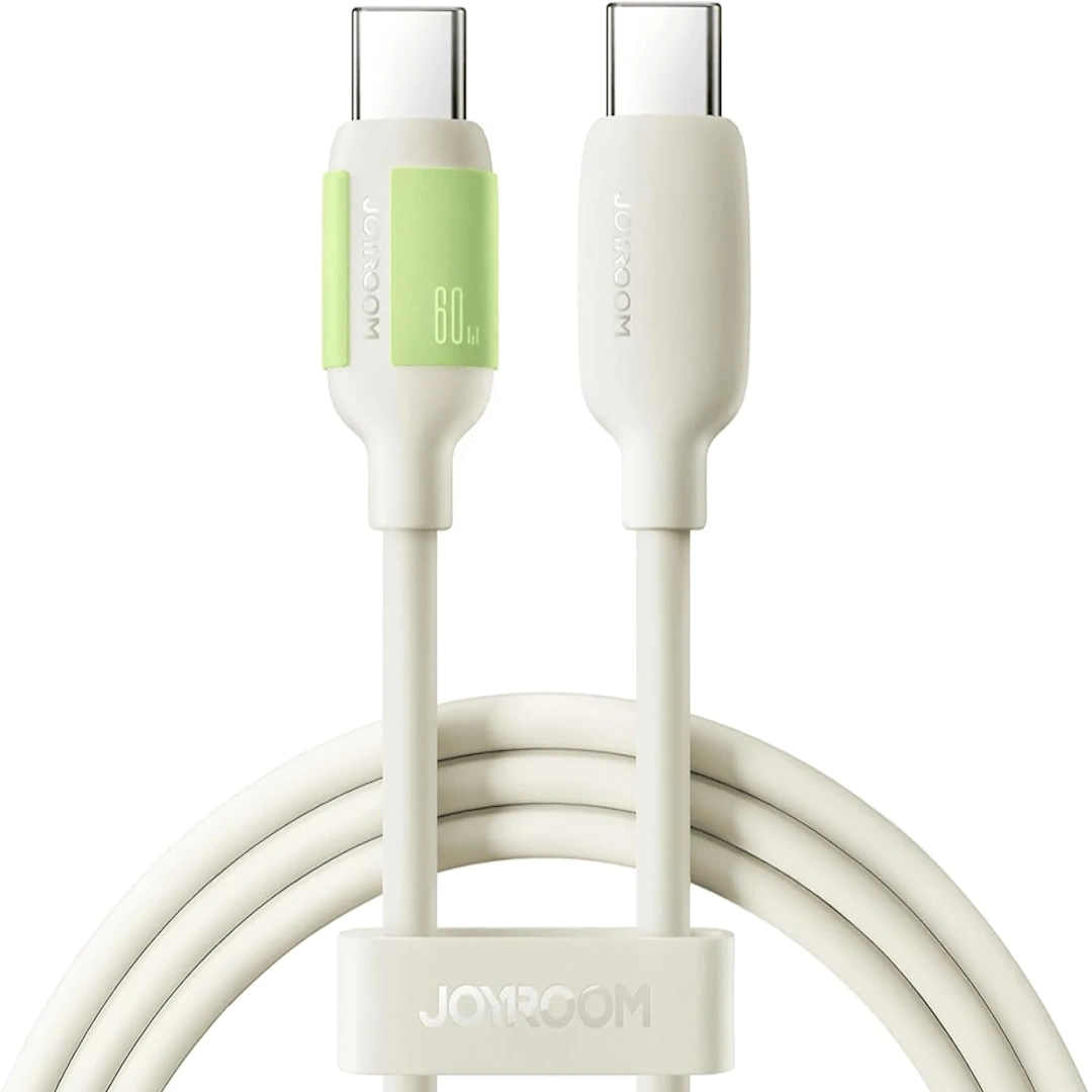 Joyroom S-A53 60W-4 Apple Fast Charging Data Cable S-A53 Fluorescent Series 60W Type-C to Type-C from Joyroom, 2m, Beige | RoxyStore