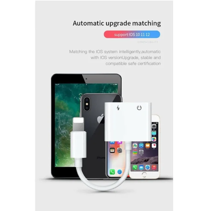 Joyroom S-Y104 3.5mm Ben Series Adapter, White | RoxyStore