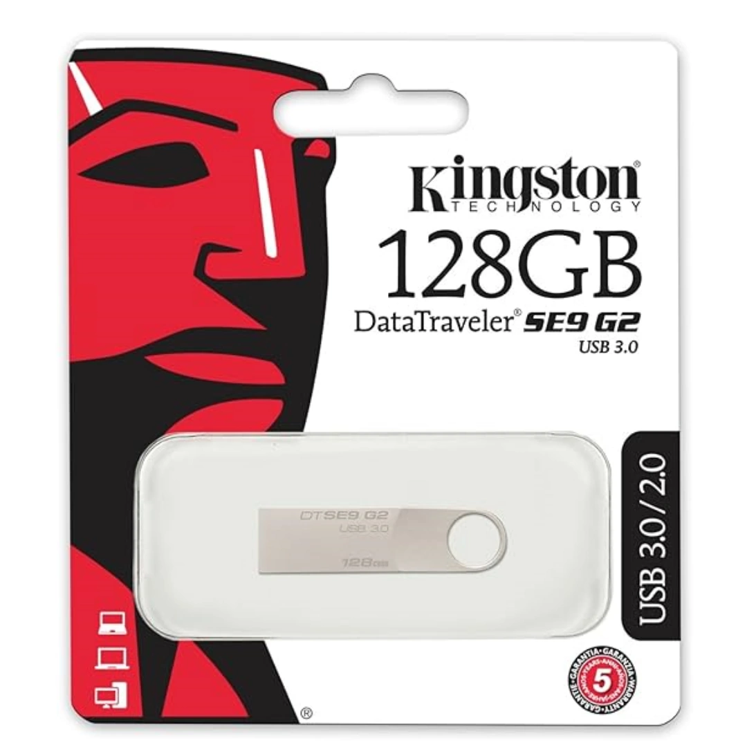 KINGSTON_128_FLASH_01 Kingston DTSE9G2 128GB USB 3.0 Flash Drive, Metal, USB2.0, 128.0 GB | RoxyStore