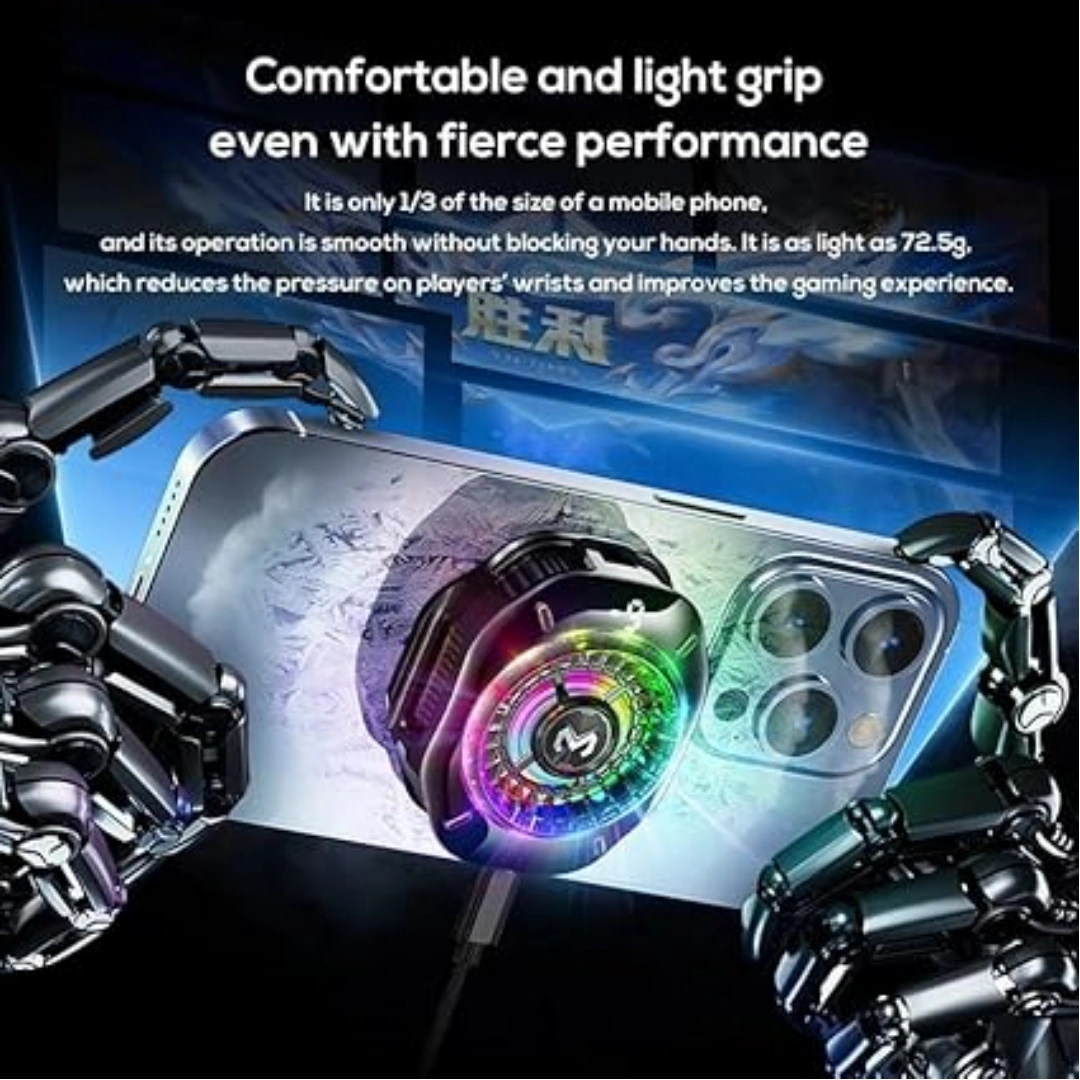 MEMO_CX10_04 2025 CX10 Mobile Cooler with RGB Colorful Lights and Magnetic Clip, 2-in-1 Powerful Ice Cooling Cooler by MIMO | RoxyStore