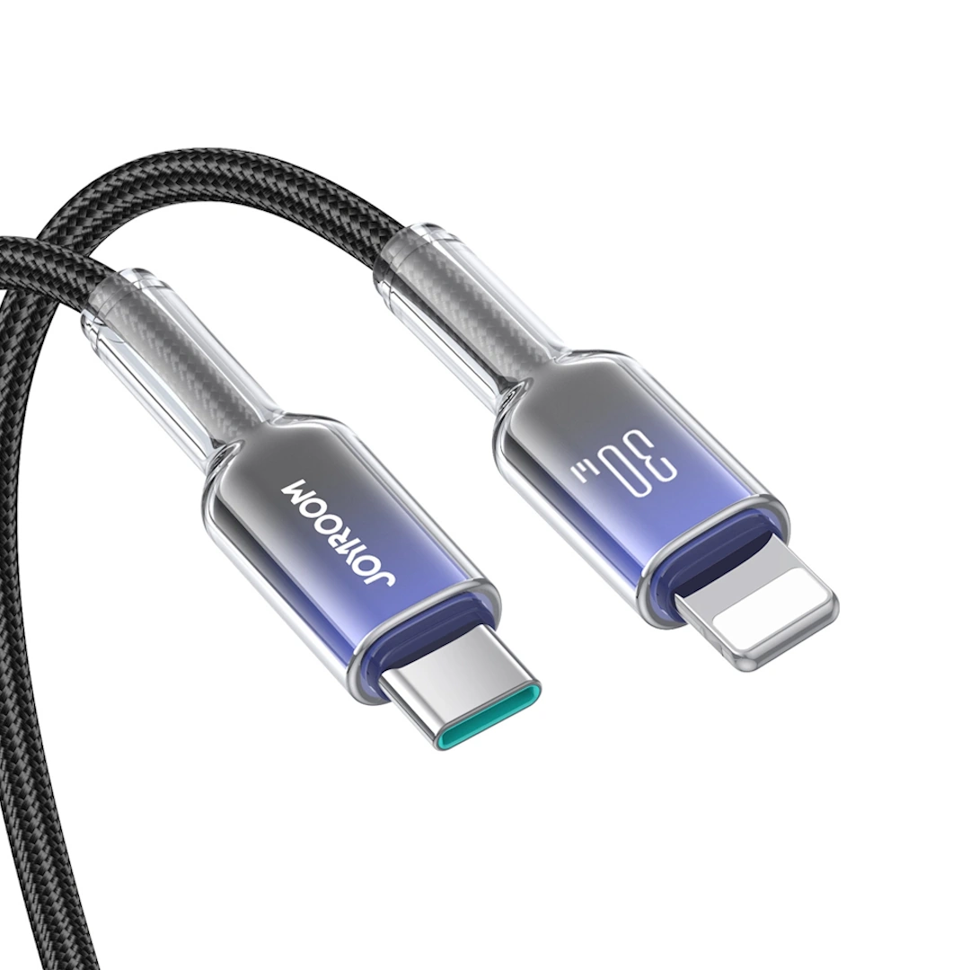S-A42 Crystal-Clear Series 30W Black-7 Joyroom S-A42 30W Crystal Clear Type-C to iPhone Cable - White, 1.2m | RoxyStore