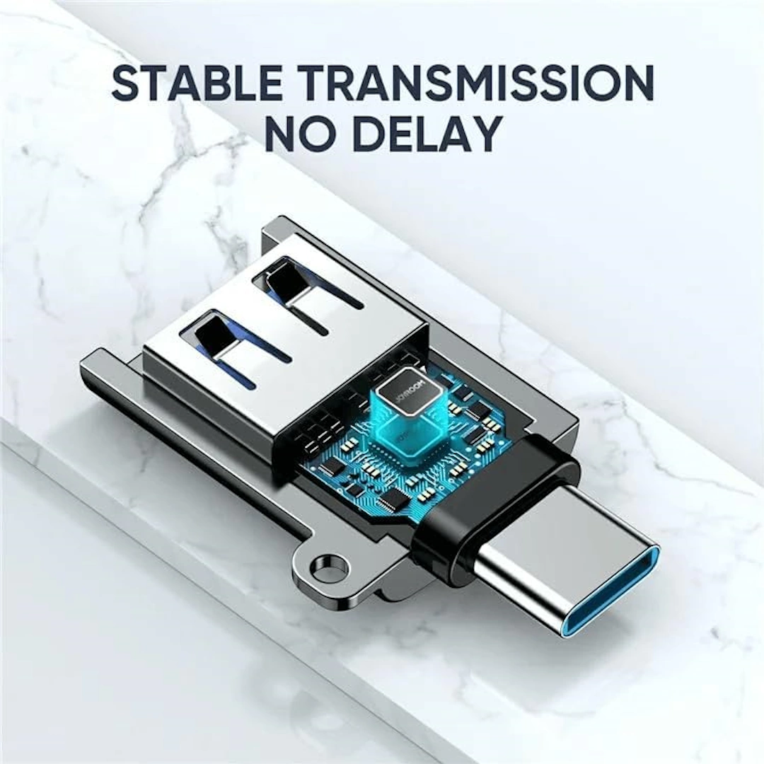 S-H151 Type-C to USB-4 Joyroom USB Type-C Male to USB Female Adapter, S-H151 - Pearl Nickel | RoxyStore