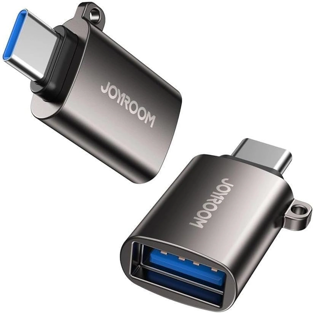 S-H151 Type-C to USB-5 Joyroom USB Type-C Male to USB Female Adapter, S-H151 - Pearl Nickel | RoxyStore
