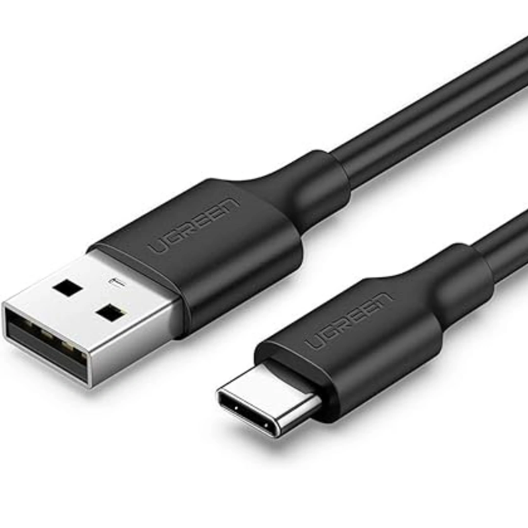 USB_3.0_A_Male_to_Type_C_01 UGREEN USB 2.0 Male to Type C Male Cable, 480Mbps Fast Charging and Data Transfer Speed Compatible with Smartphones - 0.5m Black | RoxyStore