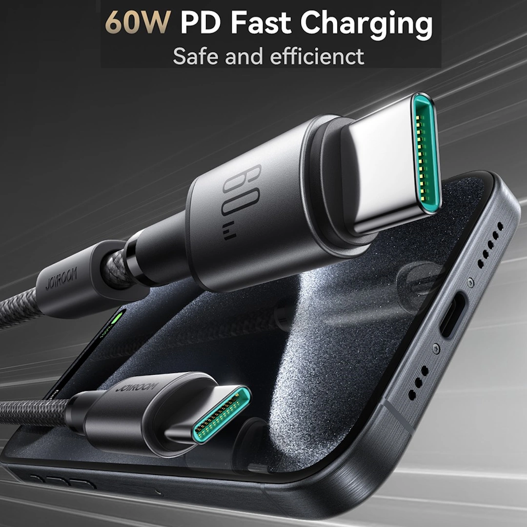 joyroom cable a50 Type-C to type-c-3 Joyroom S-A50 Type-C to Type-C Charging Cable 60W 1.2m | RoxyStore