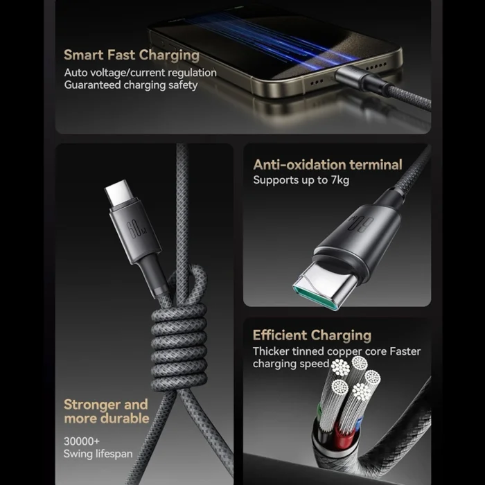 Joyroom S-A50 Type-C to Type-C Charging Cable 60W 1.2m | RoxyStore