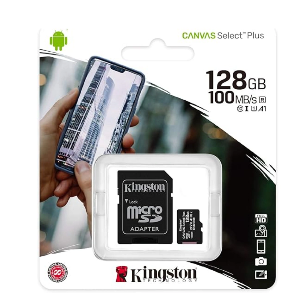 kingson_128_memory_01 Kingston 128GB MIC SDXC Canvas Select Plus 100RA1C10+ADP SDCS2 Card 128GB | RoxyStore