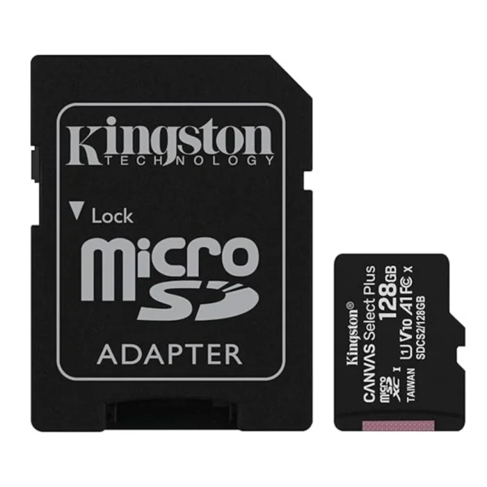 Kingston 128GB MIC SDXC Canvas Select Plus 100RA1C10+ADP SDCS2 Card 128GB | RoxyStore