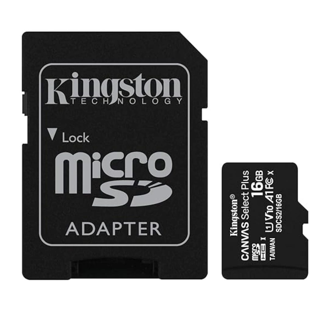 kingson_16_memory_02 Canvas Select Plus Class 10 Micro SDcs2 Card, 16GB, with Adapter | RoxyStore