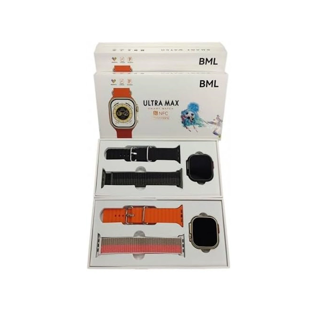 BML Ultra Max-1 Smart Watch BML Ultra Max NFC Smartwatch with WearFit Pro - Black - Comes with 2 Straps | RoxyStore