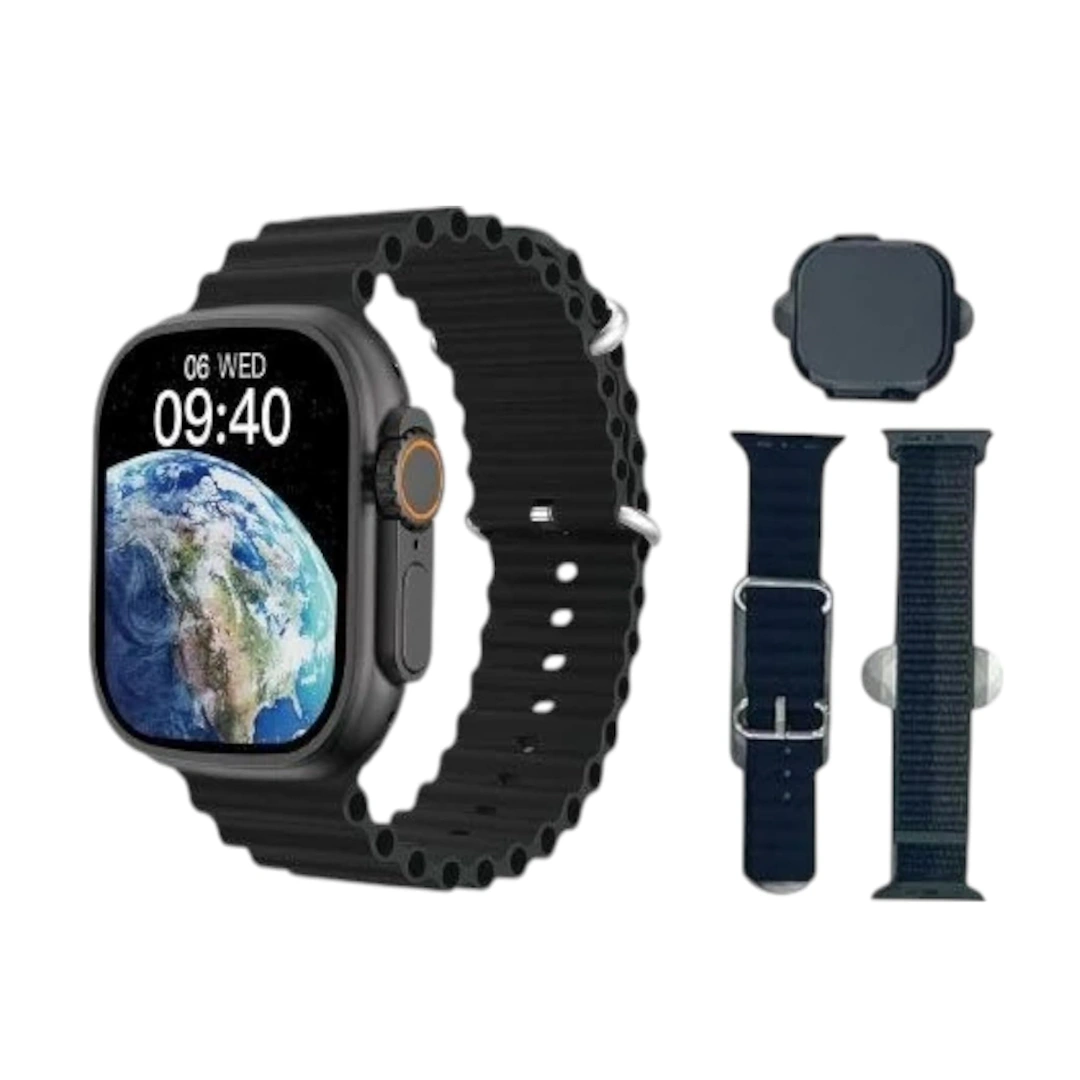 BML Ultra Max-7 Smart Watch BML Ultra Max NFC Smartwatch with WearFit Pro - Black - Comes with 2 Straps | RoxyStore