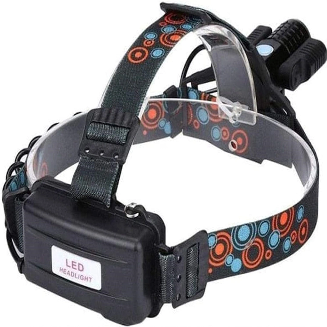 كشاف راس W601-3 كشاف رأس (ليد) للرحلات والتخييم قابل للشحن على الكهرباء - W601 أسود | RoxyStore