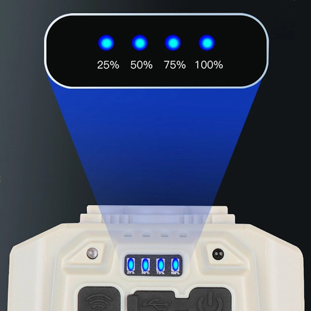 كشاف راس سنسور 816-2 كشاف رأس إضاءة للرحلات الصيد الليلي والتخييم والسفاري والمميزة بطارية خارجيه قابل للشحن وتقدر يكون معك أكثر من بطارية موديل HX-816S | RoxyStore