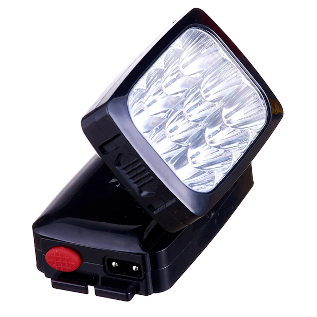 كشاف راس شحن 1837 مربع اسود-5 مصباح راس ليد فائق السطوع قابل لاعادة الشحن، اسود - YJ-1837 | RoxyStore