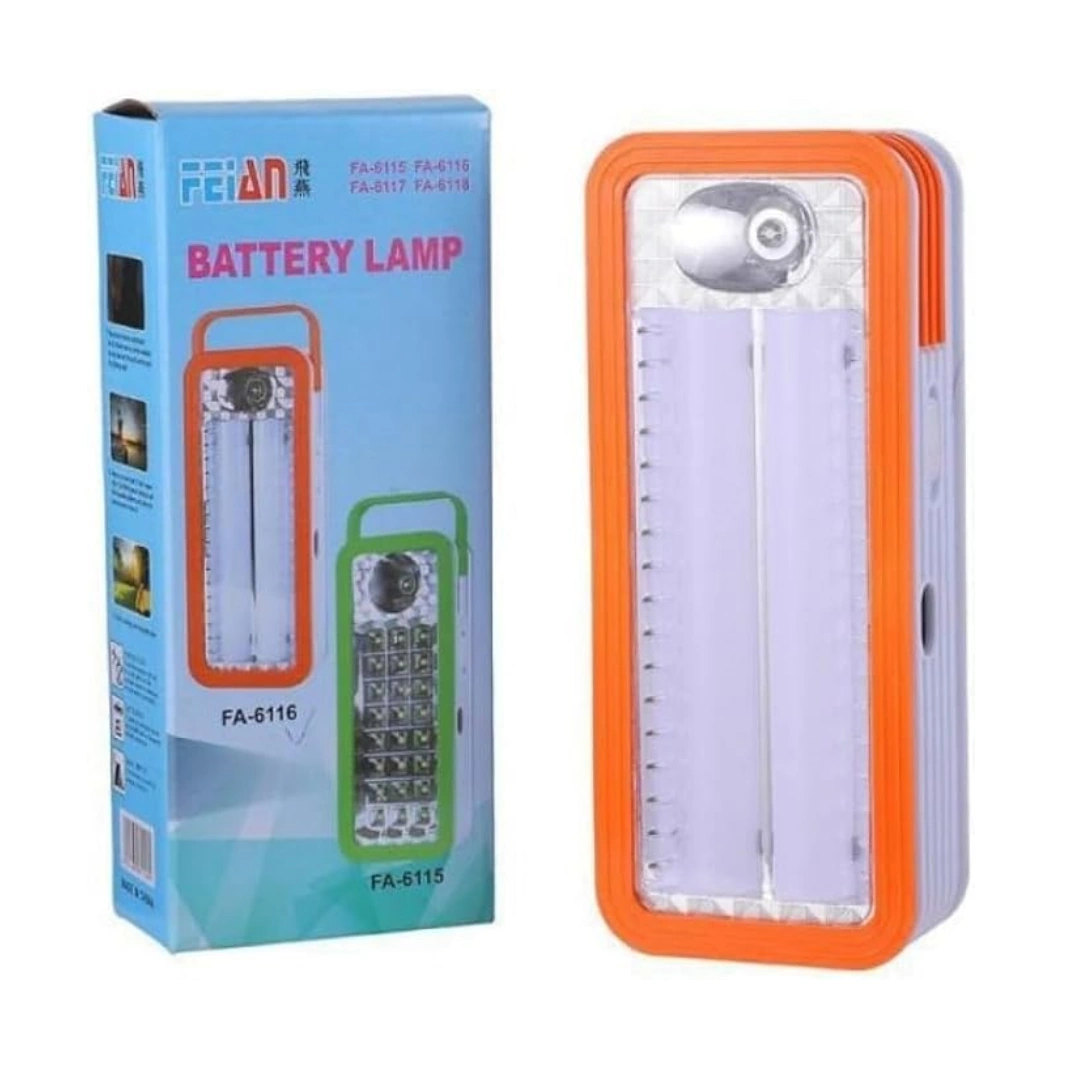 كشاف_6116__01 مصباح يدوي ليد يعمل بالبطارية مع 3 أوضاع تشغيل للطوارئ ببطارية داخلية قابلة لإعادة الشحن وتركيب بطارية إضافية - برتقالي - FA-6116 | RoxyStore