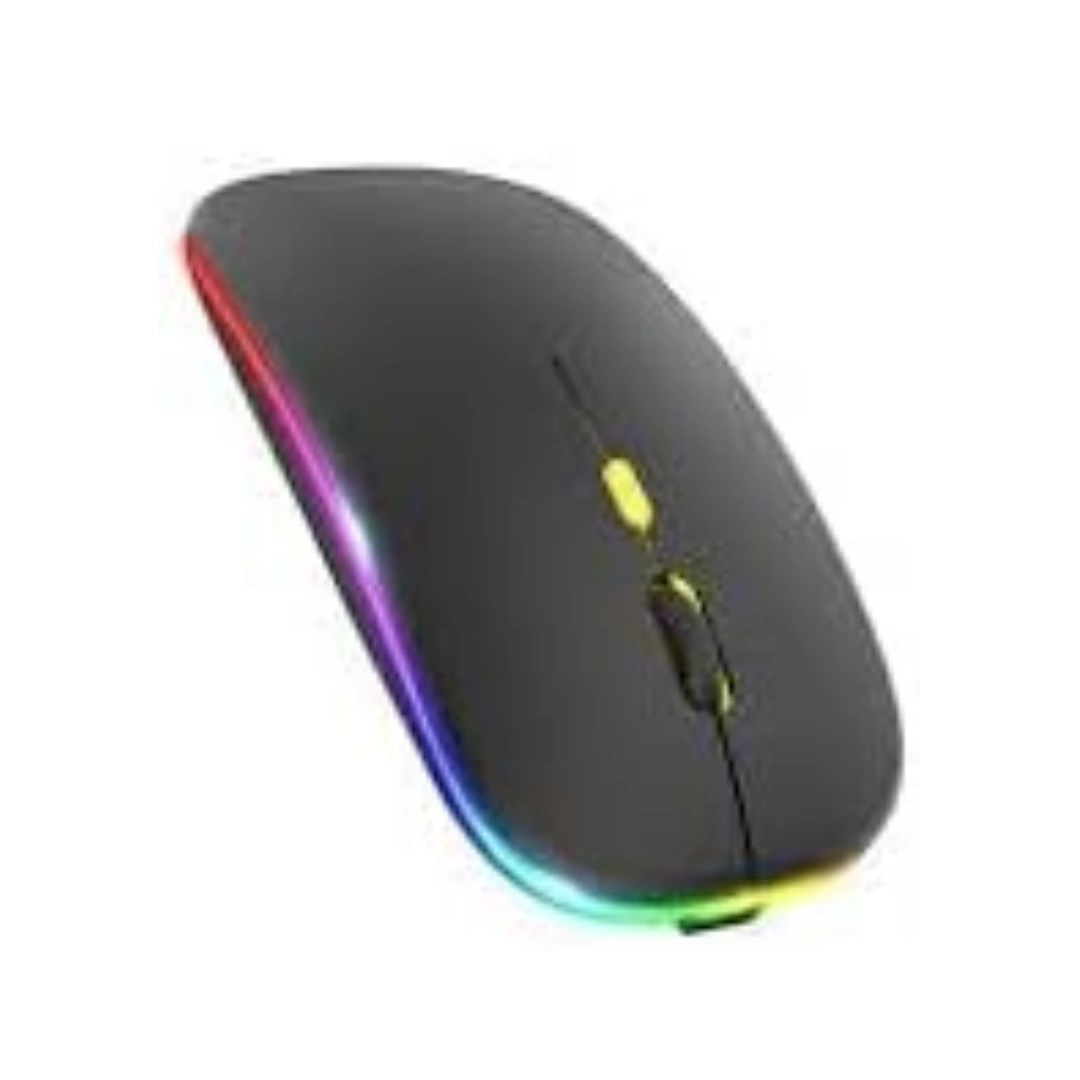 ماوس_لاسلكي_RGB_04 ماوس وايرليس عالى الجوده بأضاءه محيطيه RGB لاسلكى يعمل بخاصيتين واير لس او بلتوث قابل للشحن وصامت عند الضغط على الكليكات وبة زرار لسرعة الماوس - تردد 2.4 جيجاهرتز | RoxyStore