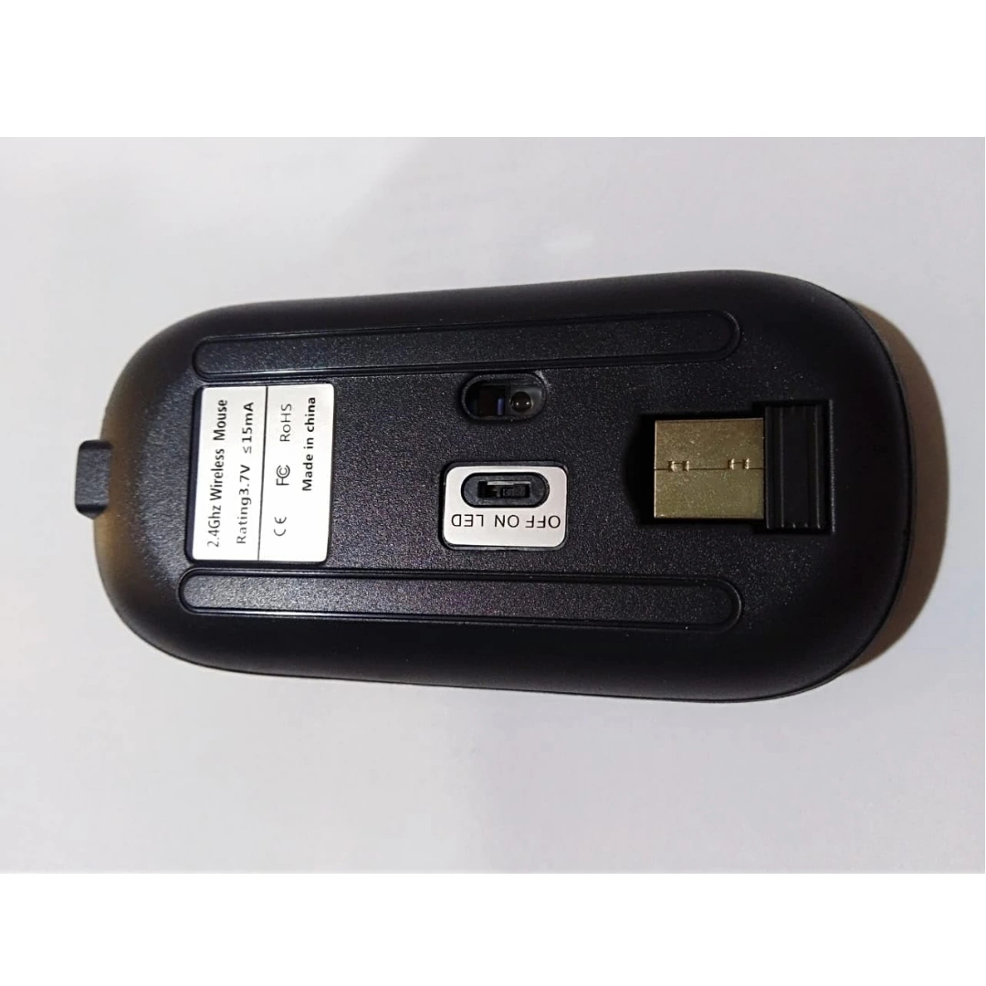 ماوس_لاسلكي_RGB_07 ماوس وايرليس عالى الجوده بأضاءه محيطيه RGB لاسلكى يعمل بخاصيتين واير لس او بلتوث قابل للشحن وصامت عند الضغط على الكليكات وبة زرار لسرعة الماوس - تردد 2.4 جيجاهرتز | RoxyStore