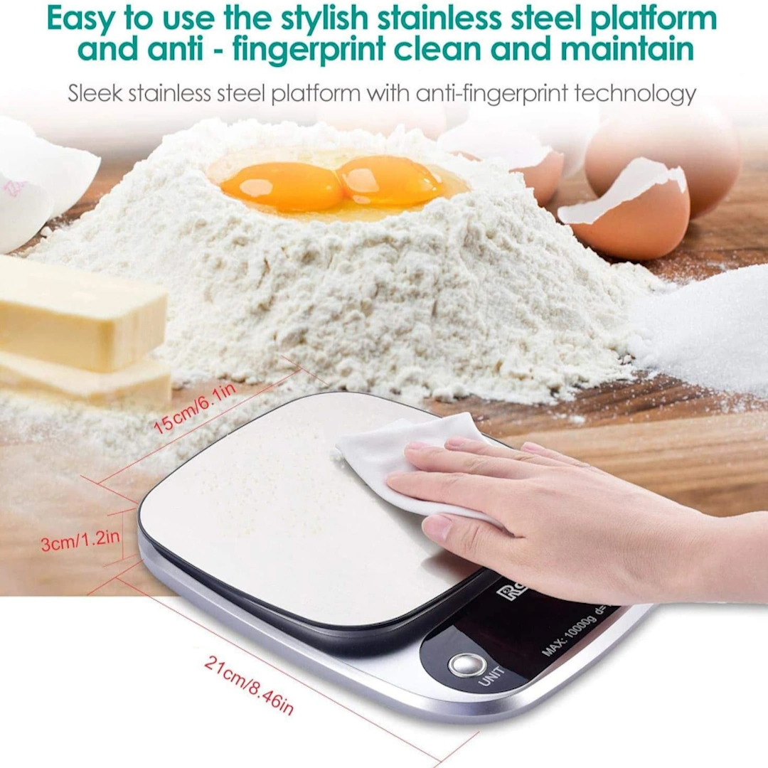 10kg weighing scale, Stainless MK-246-26-4 Rovi 5kg Digital Kitchen Food Scale for Baking and Cooking (5kg) | RoxyStore