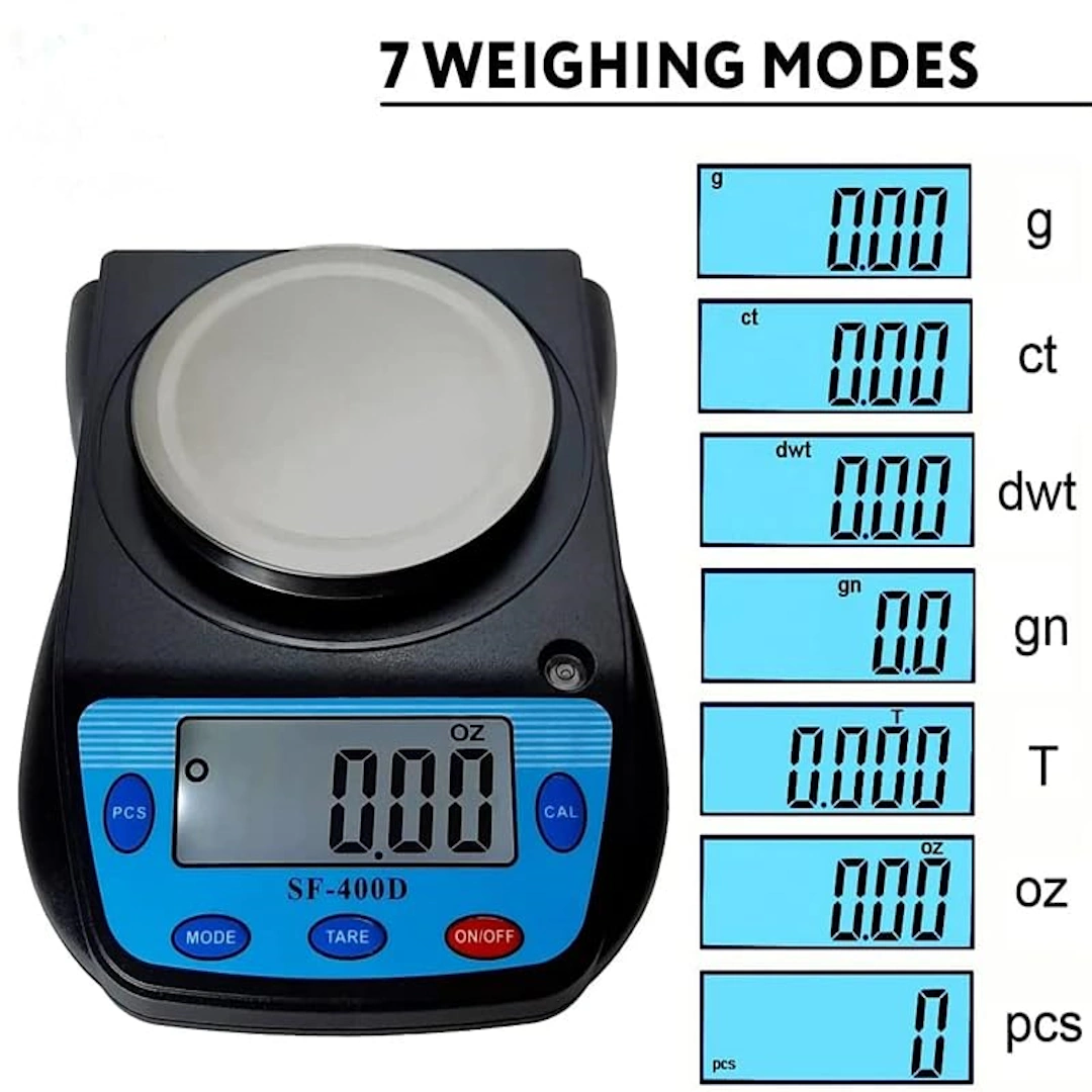 ميزان SF-400D-1 SF-400D Digital Kitchen Scale with LCD Display (600g/0.01g), Clear | RoxyStore