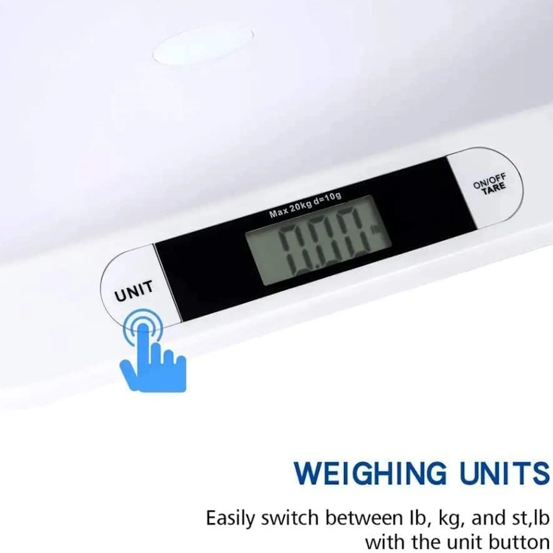 Children's scale 20 kg-3 High-precision digital scale for clinics and homes for infants and children - clear LCD display - up to 20 kg - equipped with automatic turner and empty weight | RoxyStore