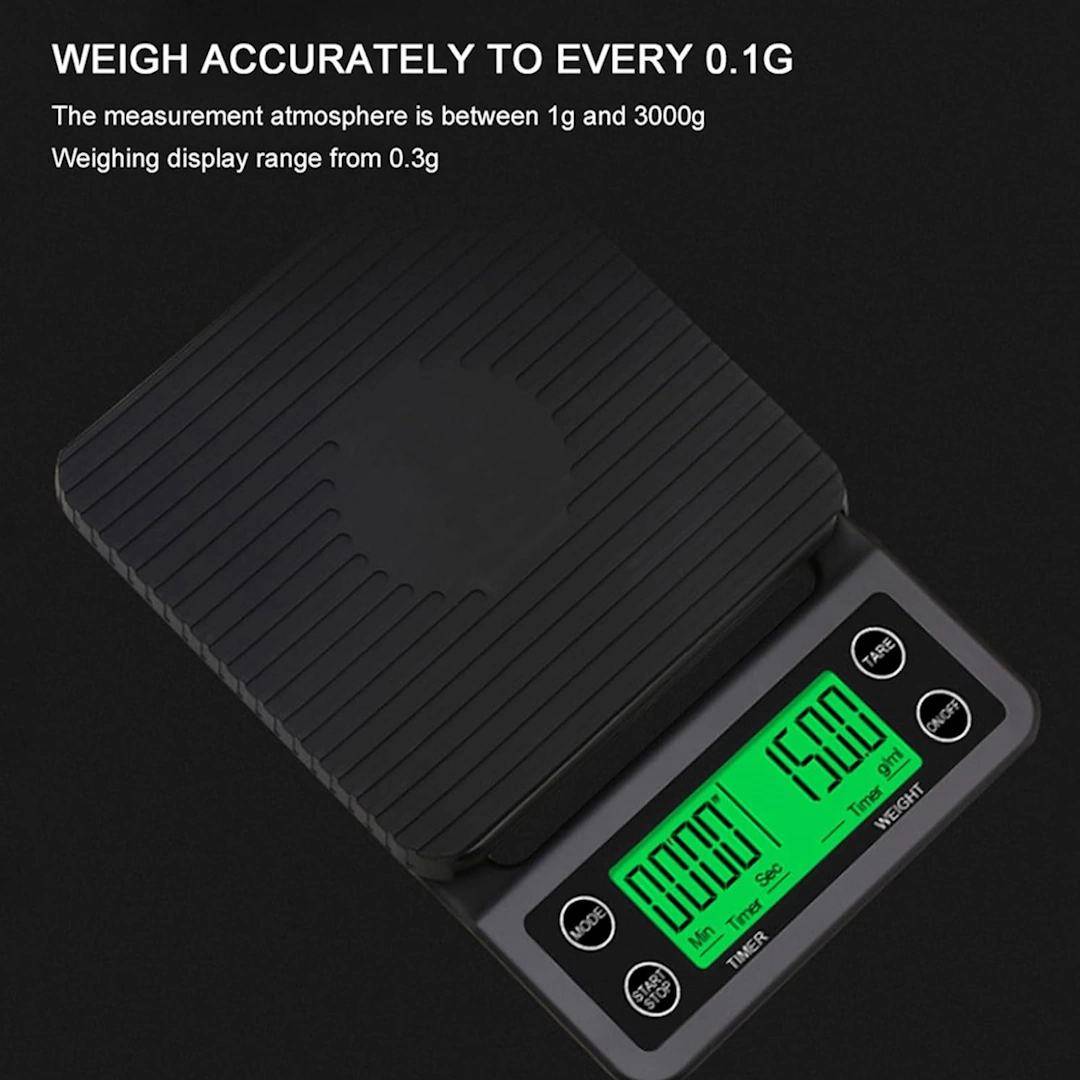 Coffee Gram Scale-2 SEYO Precision Electric Kitchen Scale for Coffee with Timer High Precision Small Food Weighing Scale 0.1g to 3kg SEYO | RoxyStore